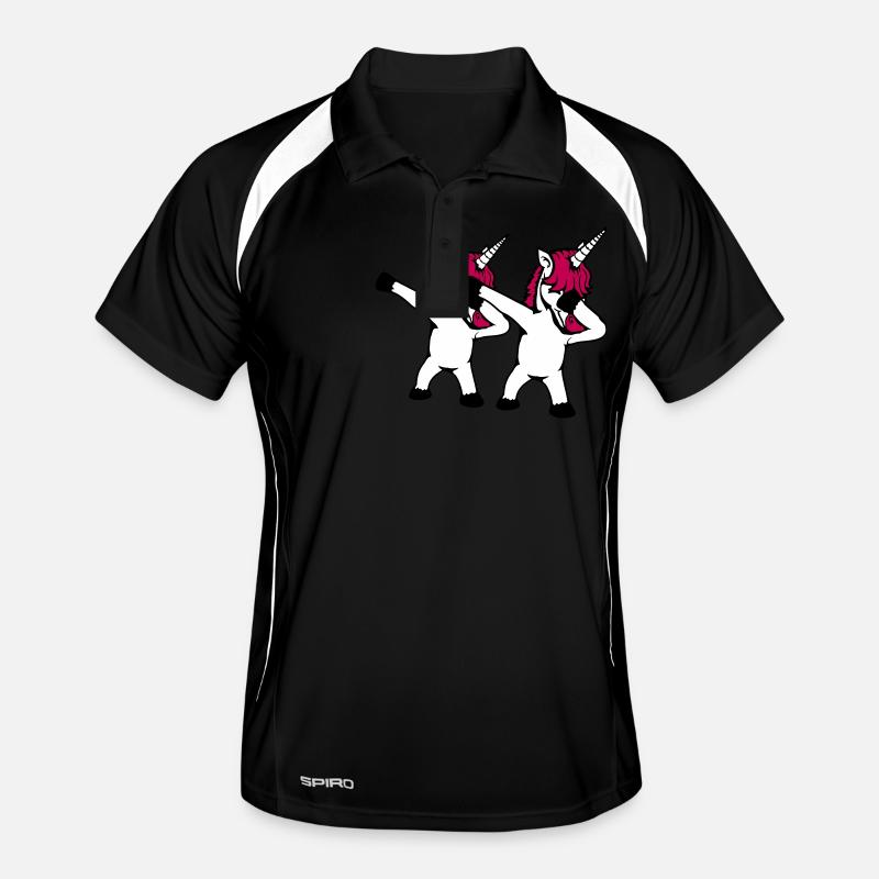 2 Licornes Dabbing Dab Danse Soirée Pose Geste Équipe Polo respirant Homme