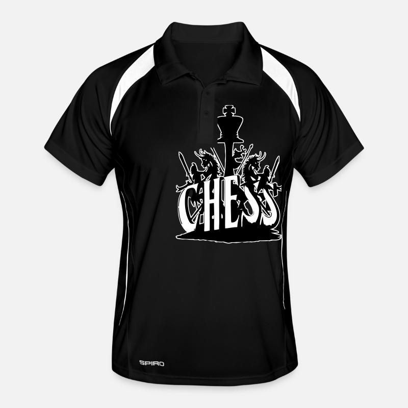 Schach Design Männer Polo atmungsaktiv