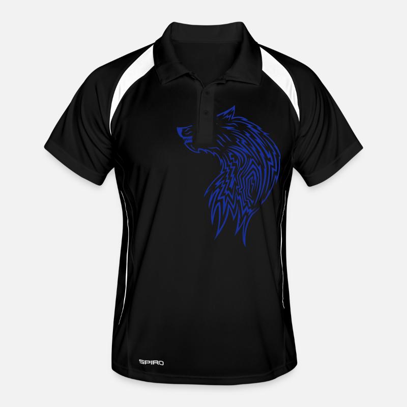 Wolf Pattern Men's Polo breathable