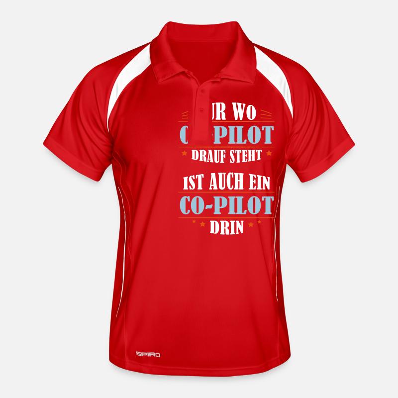 Co-Pilot Beruf Geschenk Männer Polo atmungsaktiv
