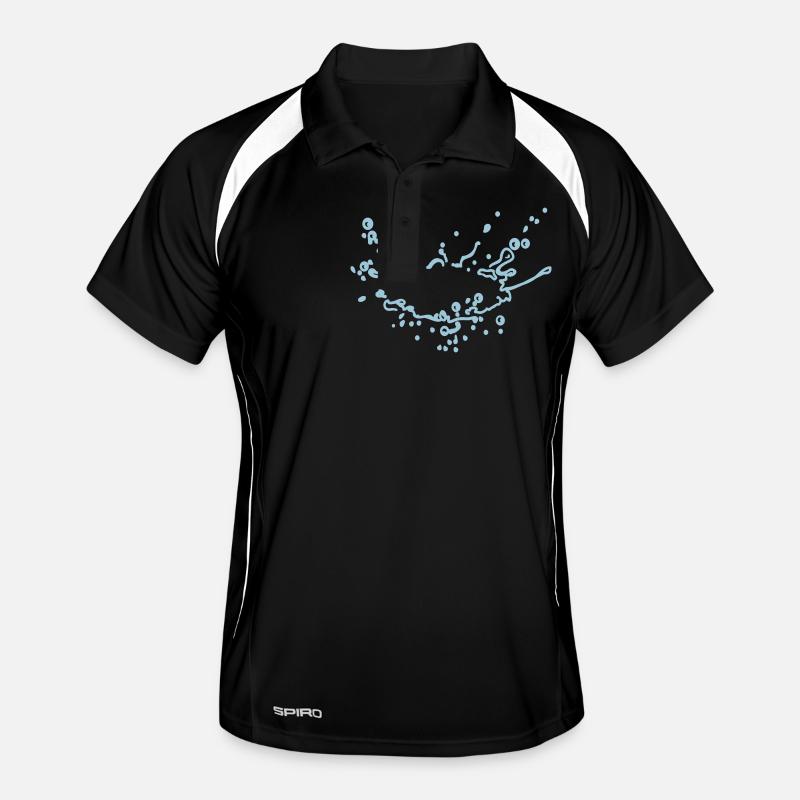 Water splashing / Wasserspritzer (1c) Men's Polo breathable
