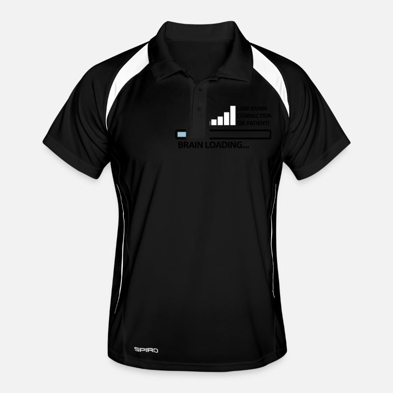low_brain_connetion_loading_3c - Men's Polo breathable - black/white