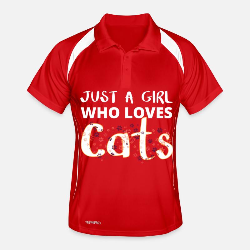 Fille Amoureuse des Chats Polo respirant Homme