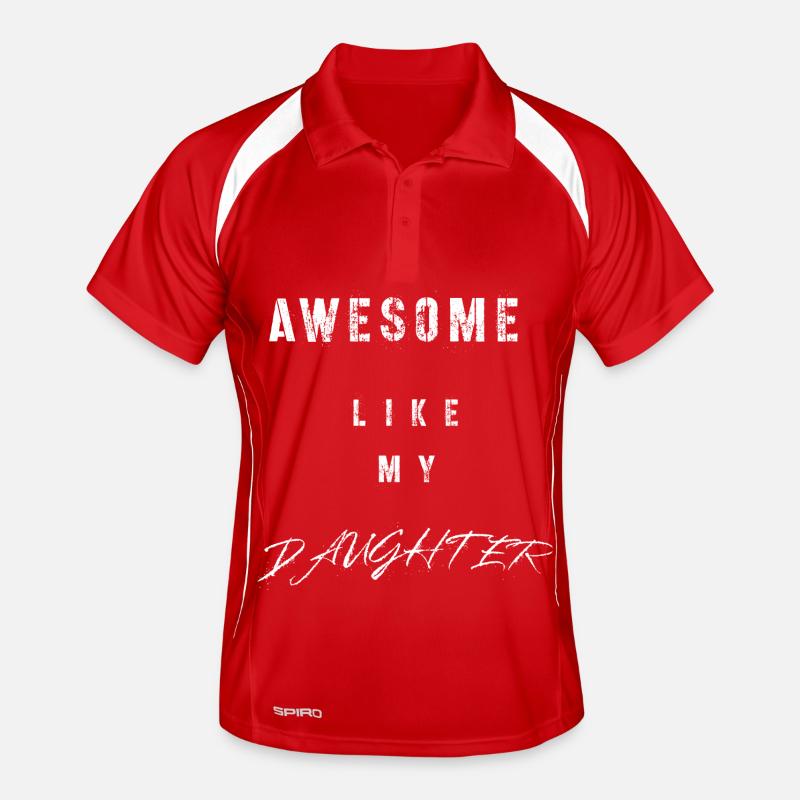 Awesome Like My Daughter Men's Polo breathable