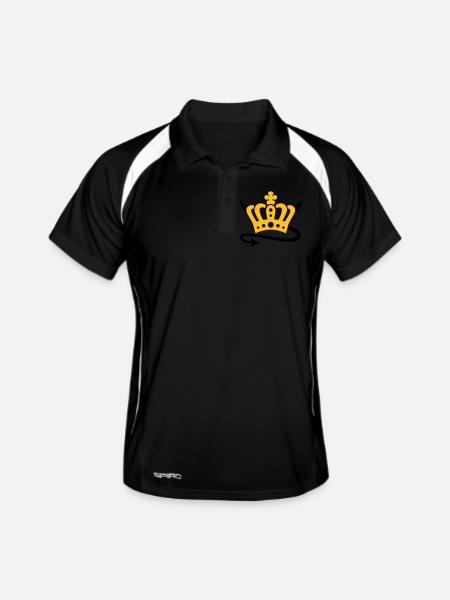 Devil | Queen | King | Königin | König | Crown | - Men's Polo breathable - black/white - Front