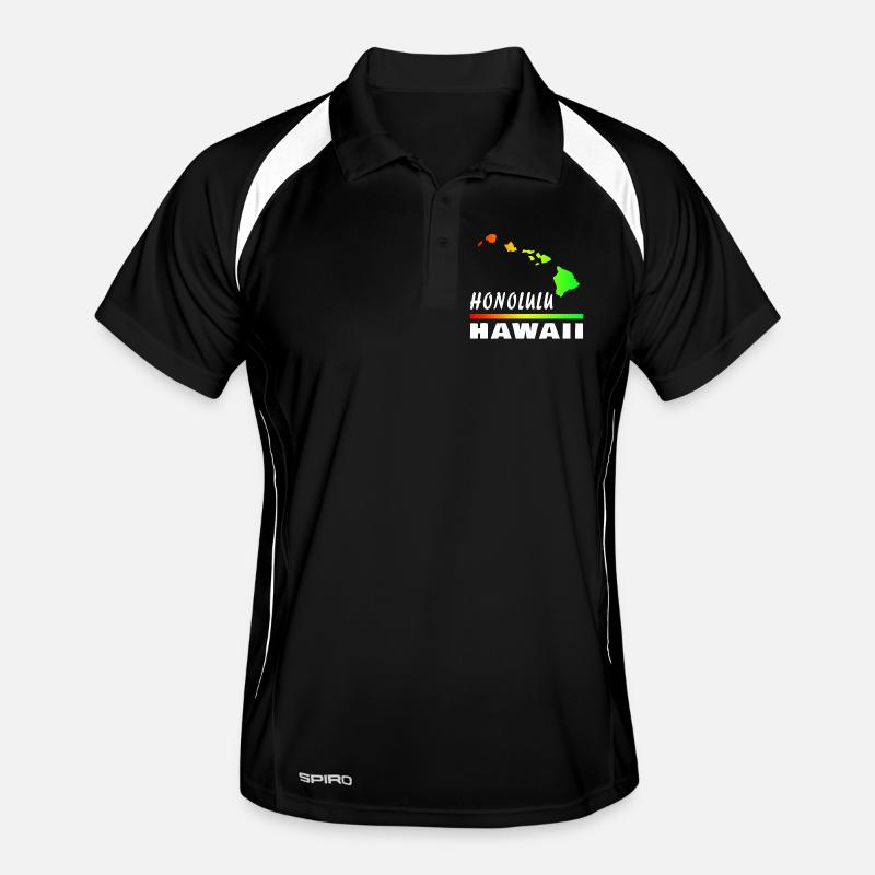 Hawaii Honolulu with Map / Gift Map Men's Polo breathable