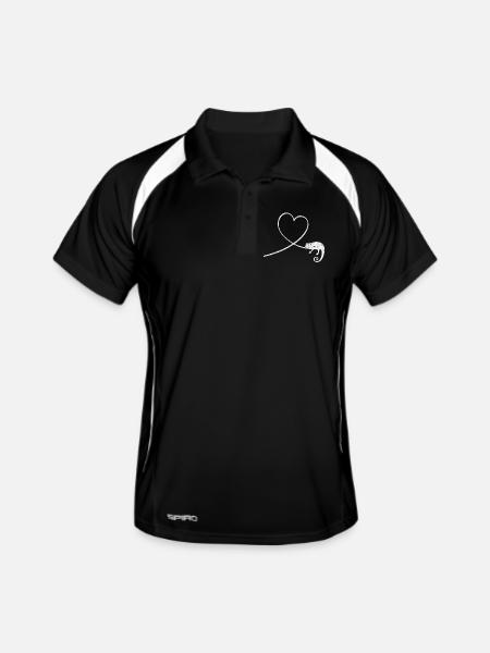 Caméléon reptile terrarium animal de compagnie cadeau - Polo respirant Homme - noir/blanc - Devant