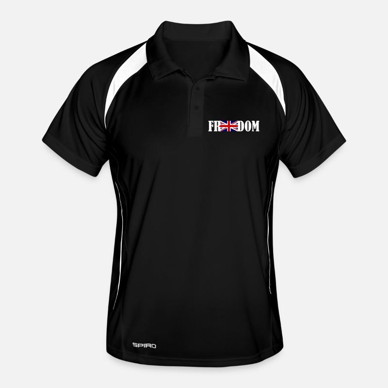 Drapeau de l'Angleterre Freedom Peace UK Flag Gift Polo respirant Homme