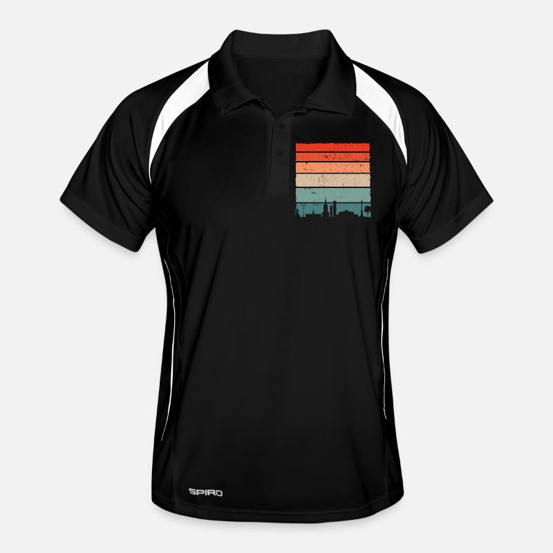 Sunset Skyline Gradient Tee Men's Polo breathable