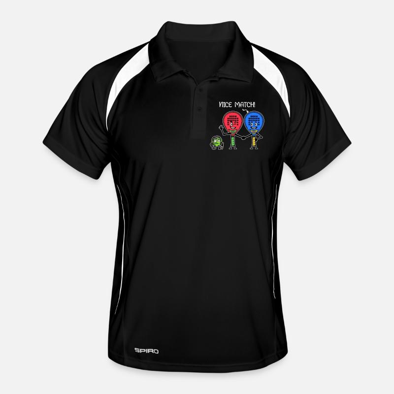 Padel Team Padel Player Ball Statement Raquette Polo respirant Homme
