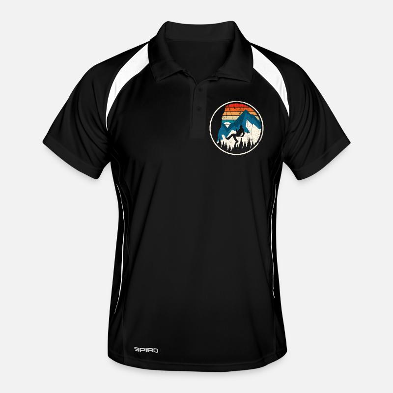 Ascension alpine en rayures de coucher de soleil Polo respirant Homme