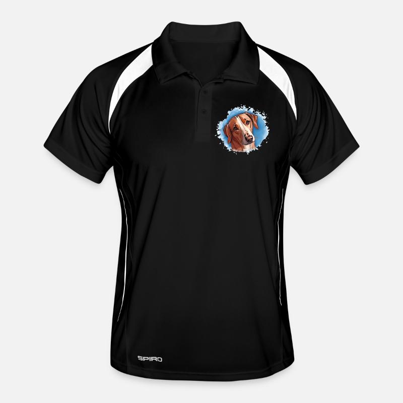 Hund SAVEBRACKE Jagdhund türkis Aquarell Design  Männer Polo atmungsaktiv