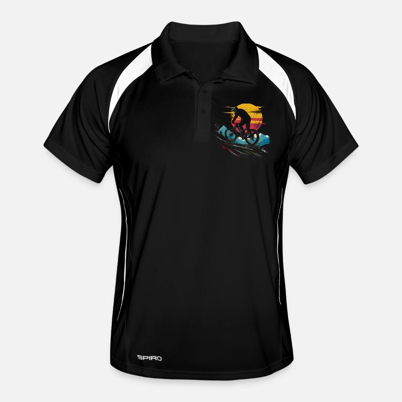 Mountain Biking Portrait Men's Polo breathable