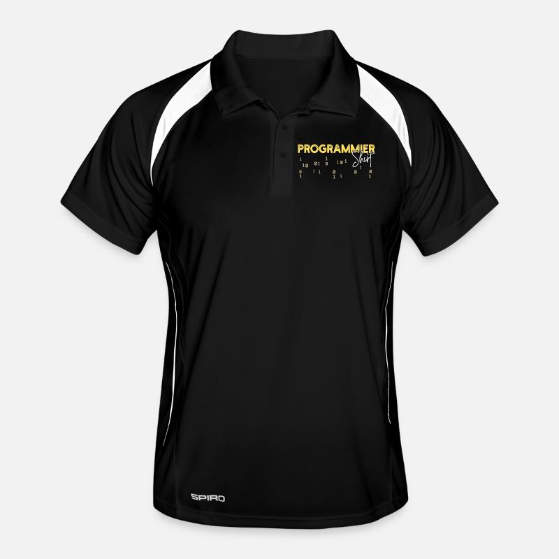 Developer Statement Coden Skripting Webentwickler - Männer Polo atmungsaktiv - Schwarz/Weiß