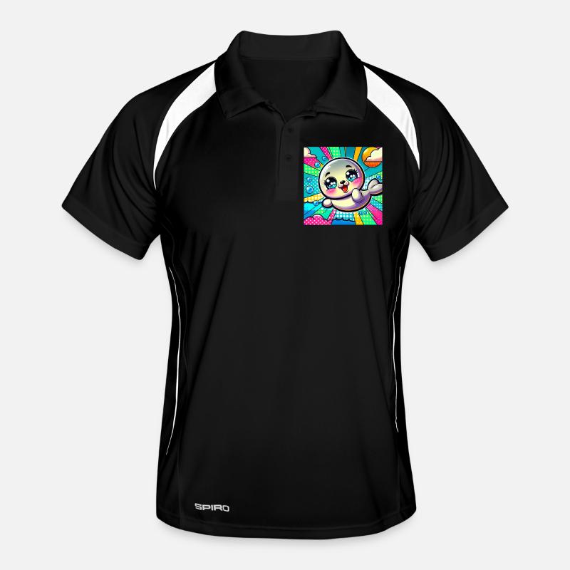 Sceau coloré Polo respirant Homme