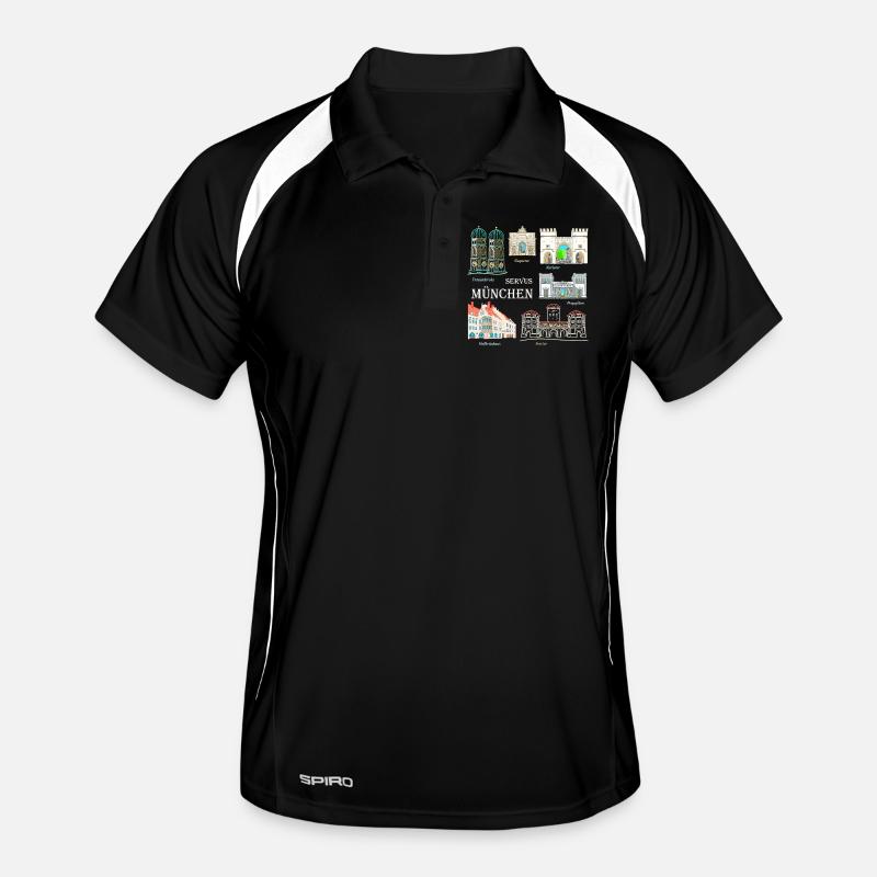 Munich, Hand Drawing Landmark, Bavaria Men's Polo breathable