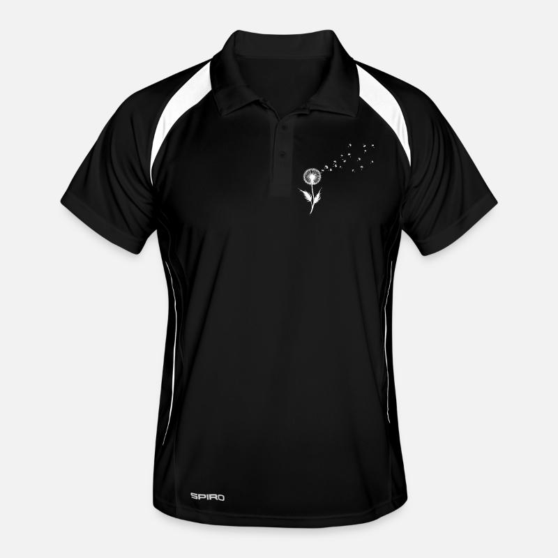 Silhouette de graines de pissenlit Polo respirant Homme