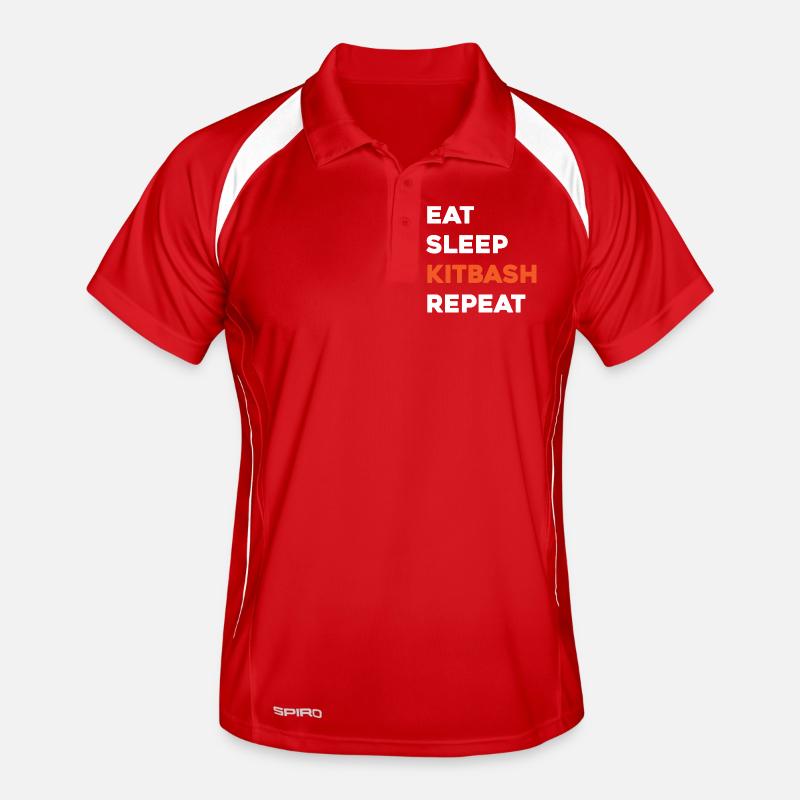 Eat Sleep Kitbash Repeat Men's Polo breathable