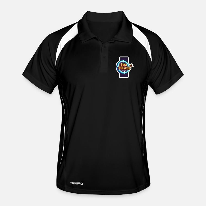 Restez concentrés Cible néon Polo respirant Homme