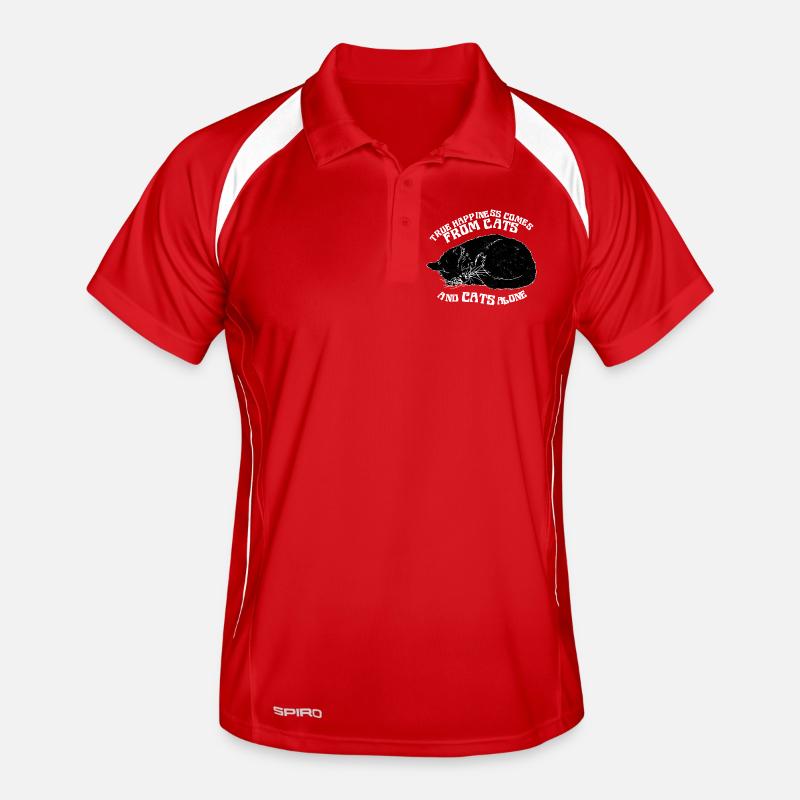 TRUE HAPPINESS COMES FROM CATS Men's Polo breathable