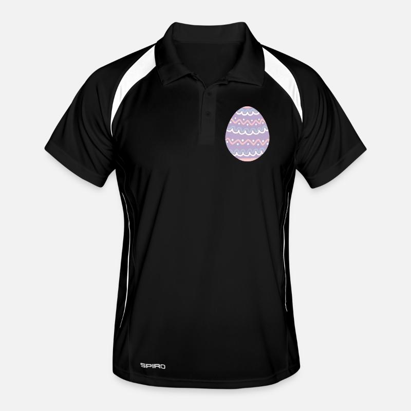 Pastel Wavy Easter Egg Men's Polo breathable
