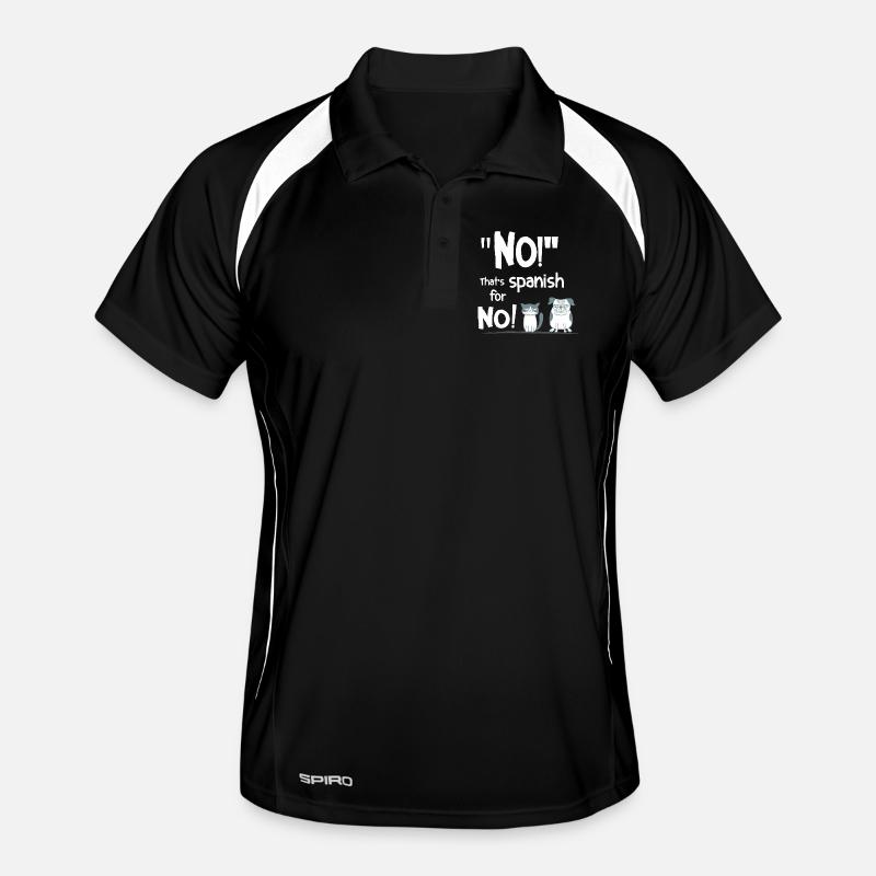 Non – espagnol pour Non ! Drôle d’expression animale Polo respirant Homme