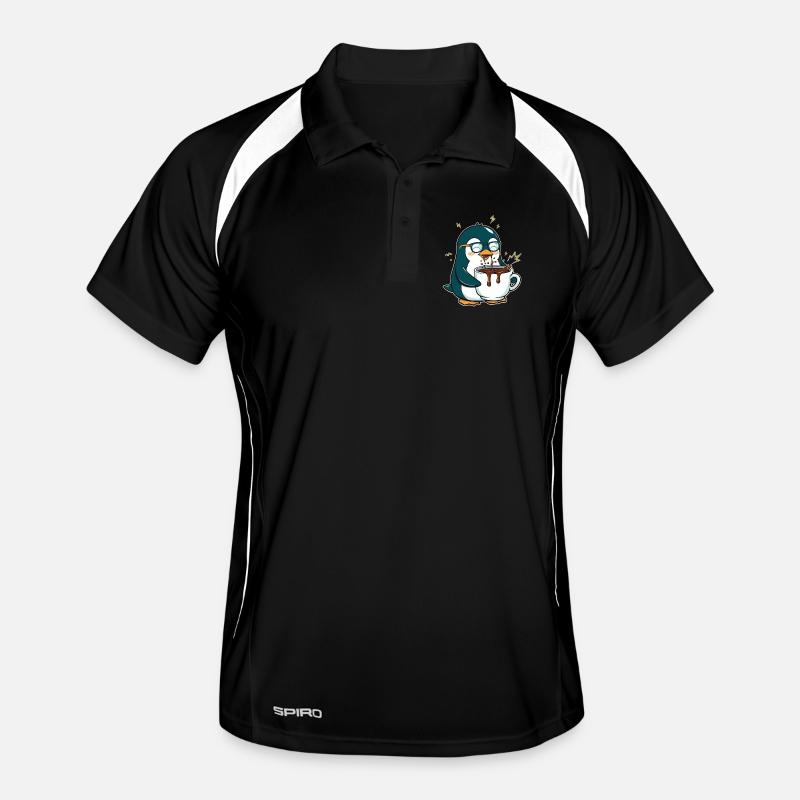 Caffeine Penguin : froid comme la glace et montée en puissance Polo respirant Homme