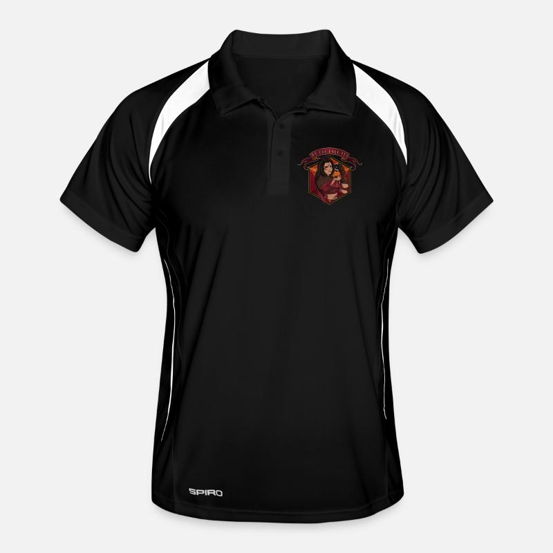 We can roll it! - Druid - Men's Polo breathable - black/white