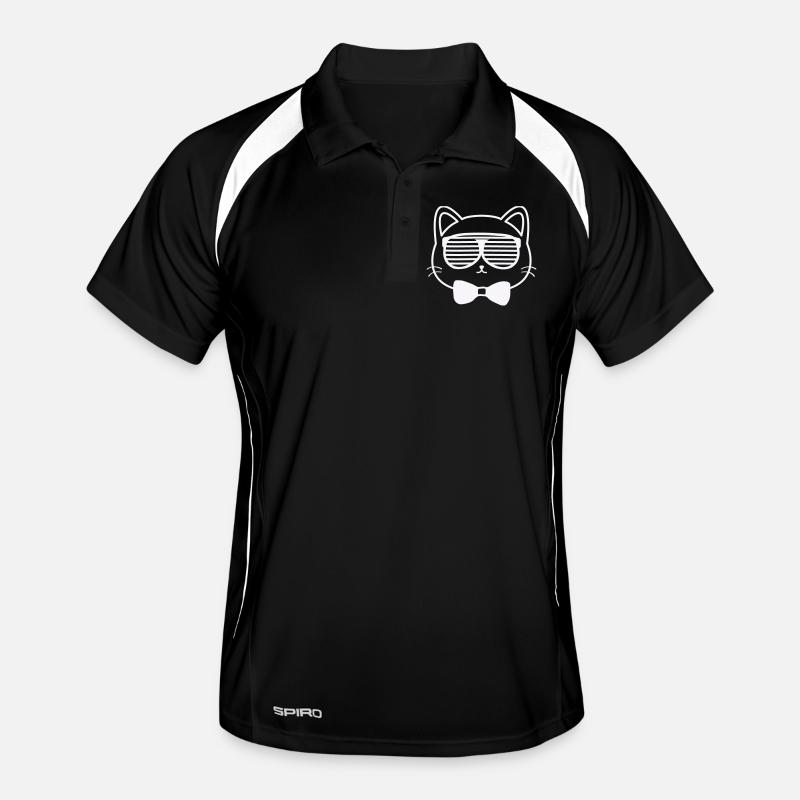 Sun cat with bow tie Men's Polo breathable