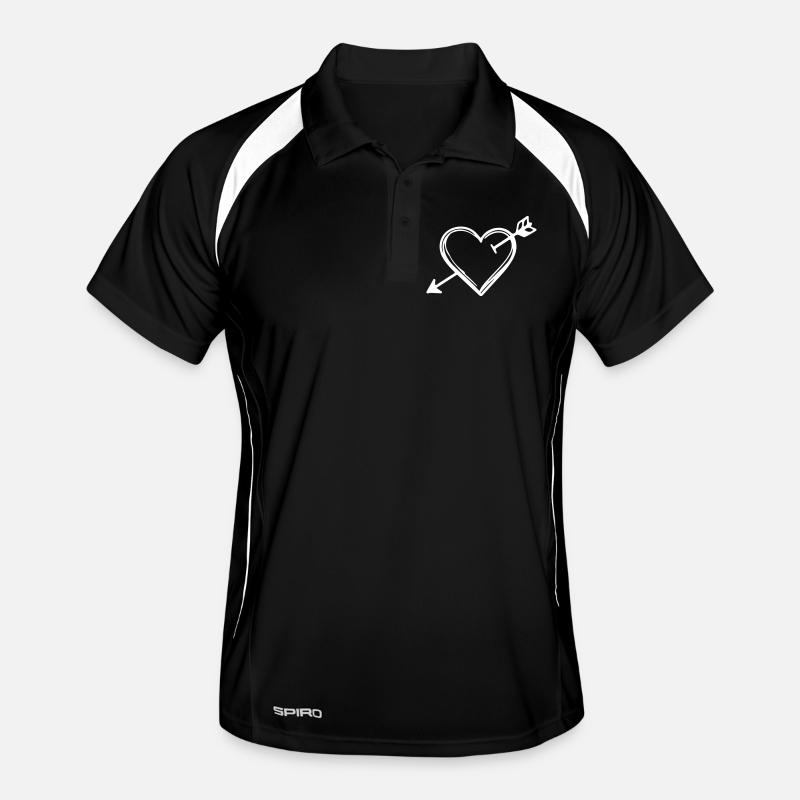 Icône de flèche en forme de cœur Polo respirant Homme
