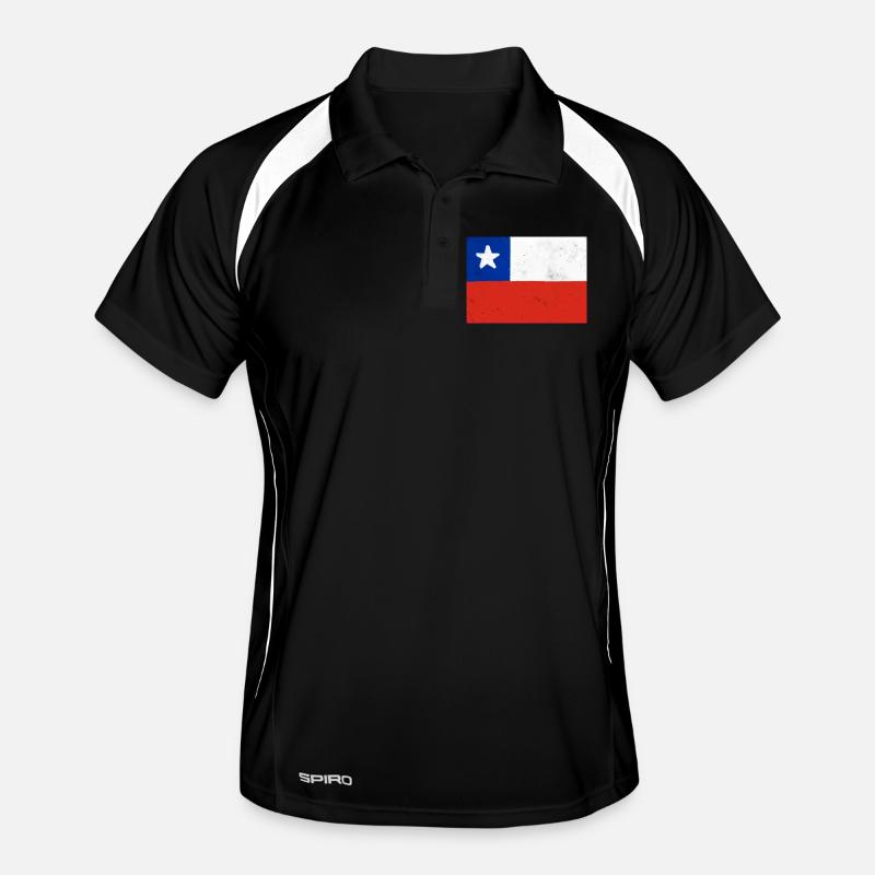 Drapeau du Chili Polo respirant Homme