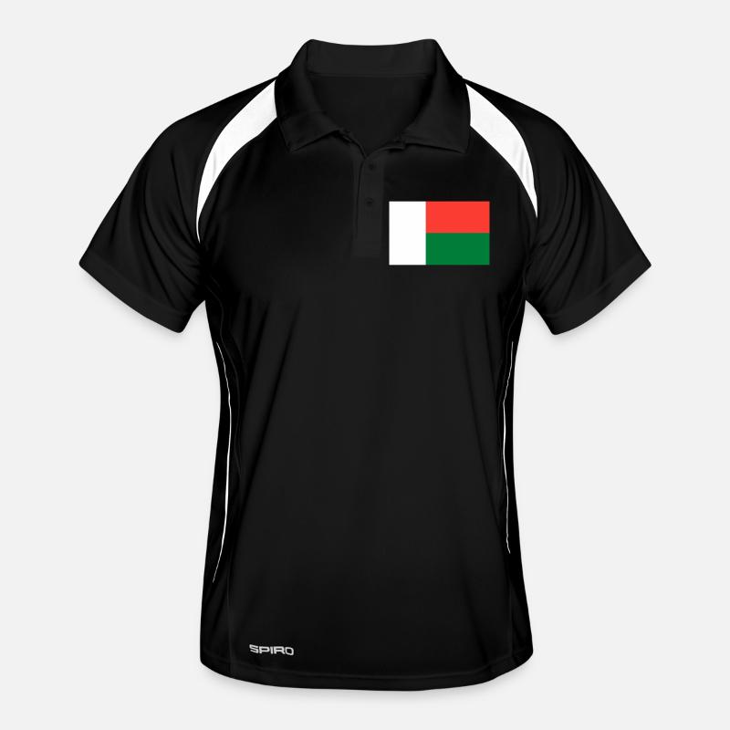 Madagaskar Flagge Männer Polo atmungsaktiv