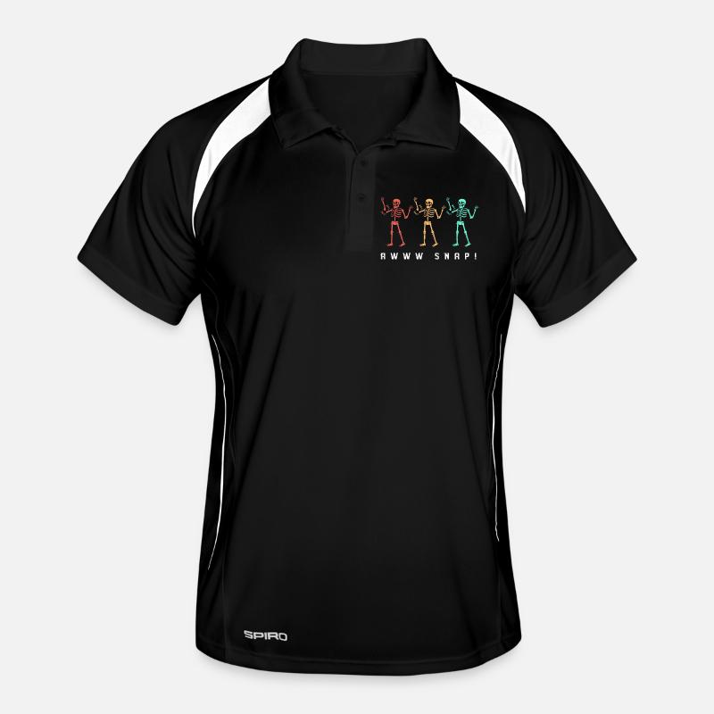 Armbruch Halloween Skelett Knochen Knochenbruch Männer Polo atmungsaktiv