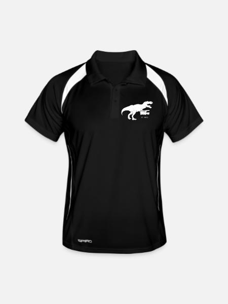 T-Rex Retro Recorder Silhouette - Men's Polo breathable - black/white - Front