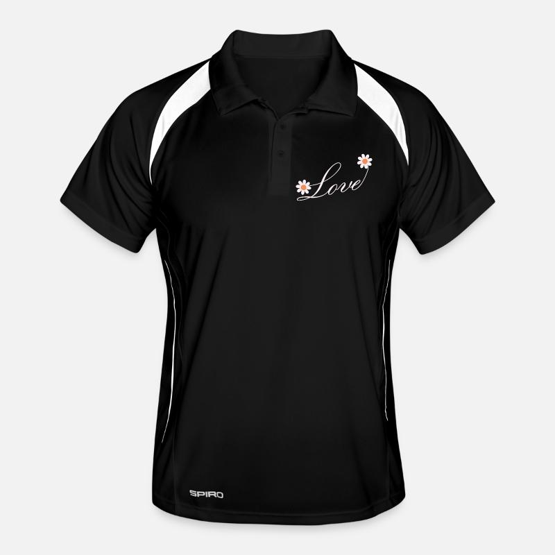 Conception de script d’amour floral Polo respirant Homme