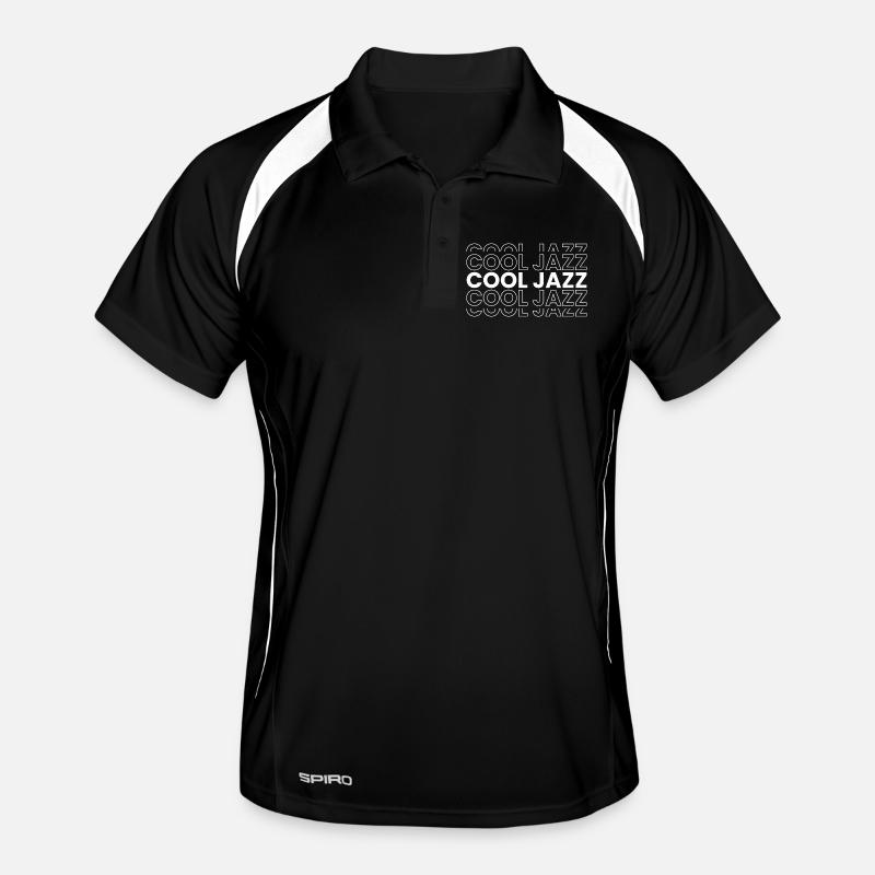 Cool Jazz logo pattern - Men's Polo breathable - black/white