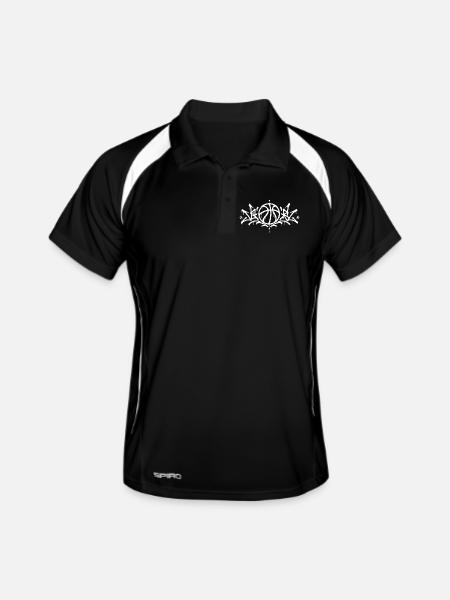 Basketball Graffiti Streetball Urban Design - Men's Polo breathable - black/white - Front