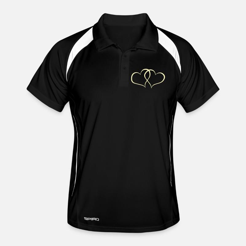 Lignes cardiaques entrelacées Polo respirant Homme
