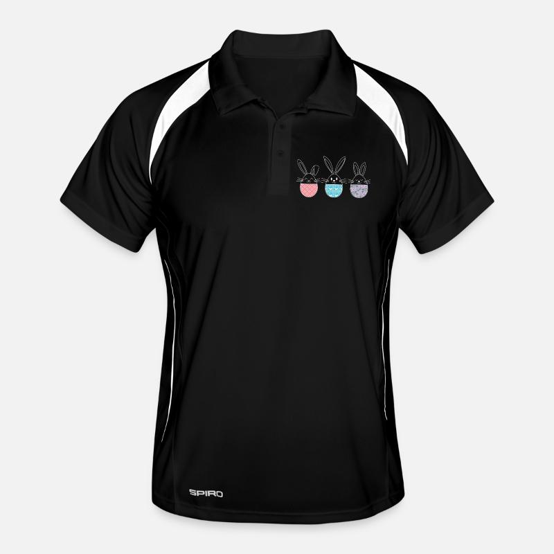 Pâques, mignon lapins de Pâques oeufs de Pâques dessin Polo respirant Homme