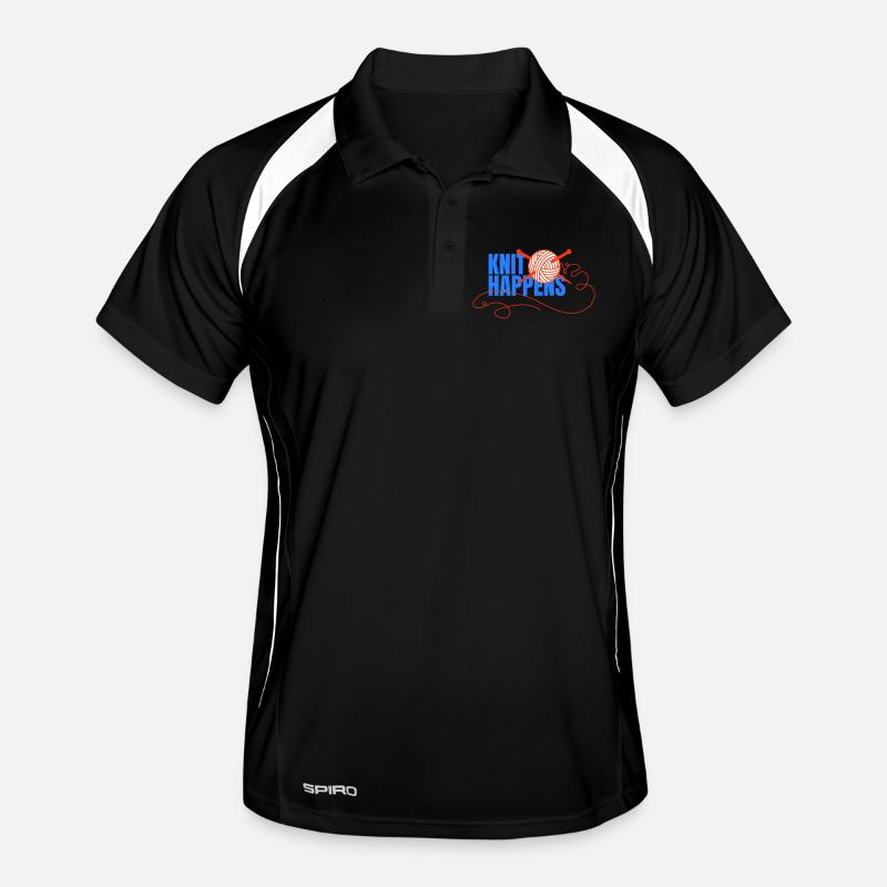 Logo Knit Happens Conception tricotée Polo respirant Homme