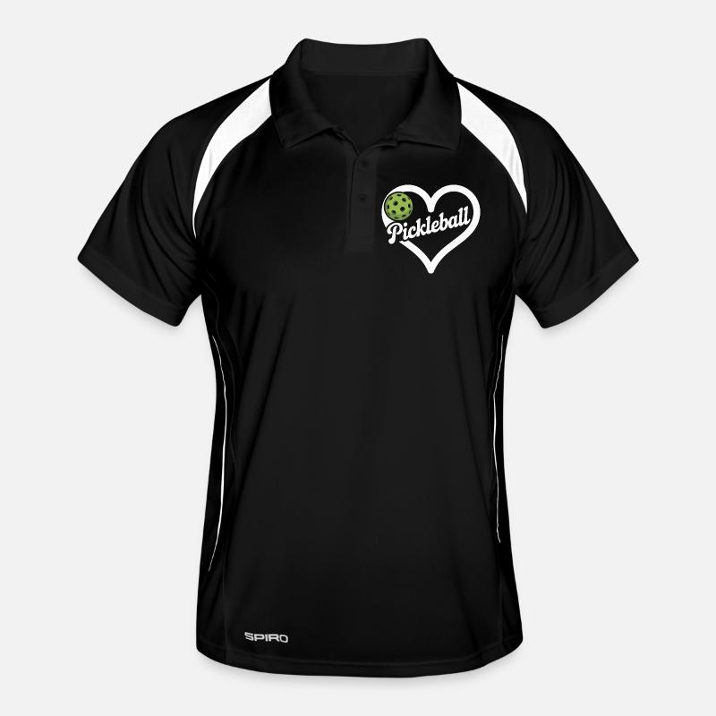 Pickleball Herz Männer Polo atmungsaktiv