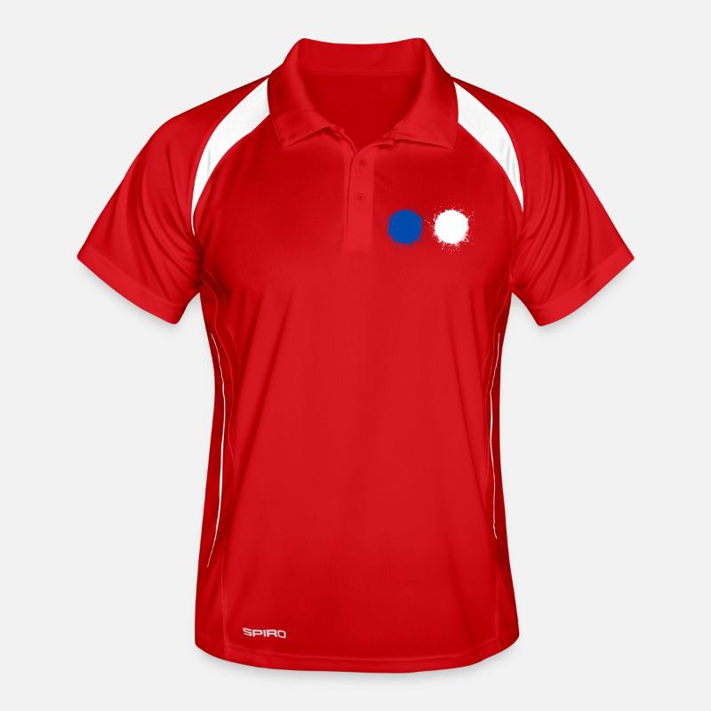 Blau Weiß Männer Polo atmungsaktiv