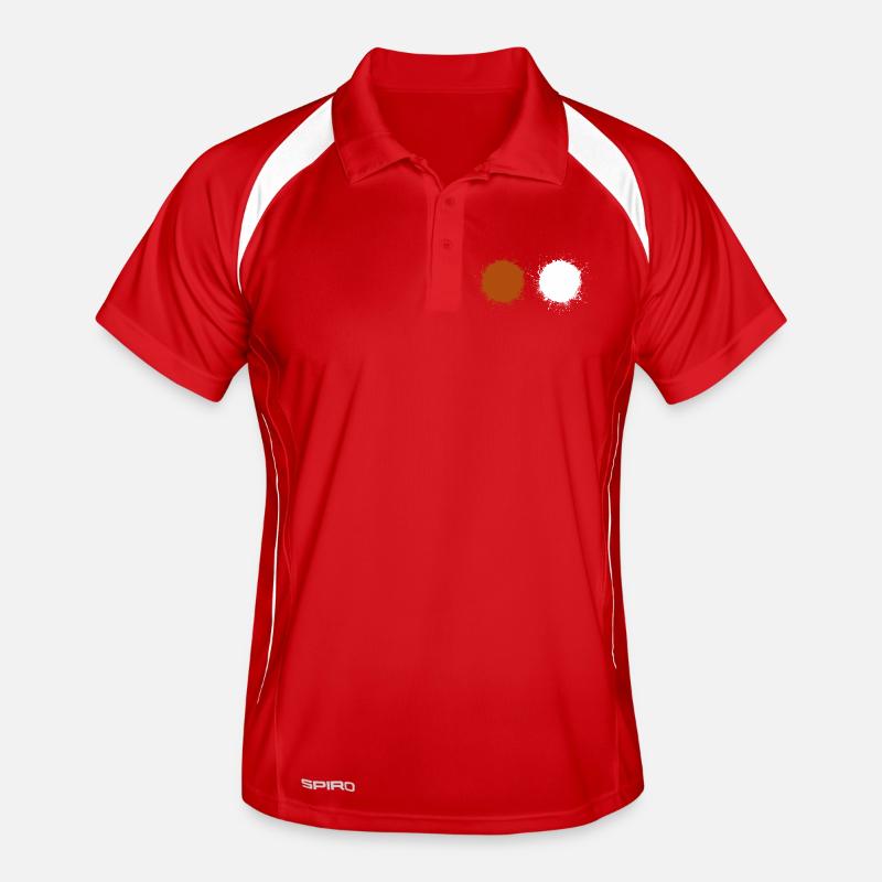 Marron Blanc Polo respirant Homme
