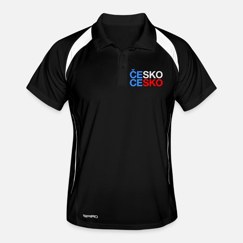 République tchèque République tchèque Drapeau tchèque Polo respirant Homme