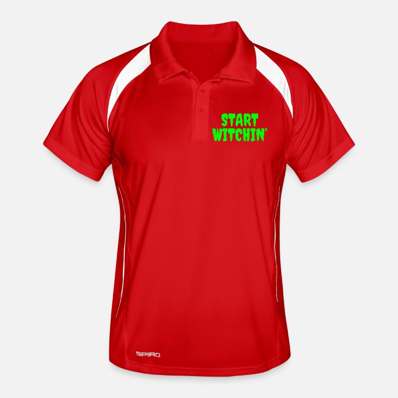 Vert vibrant Sorcière Phrase de début Polo respirant Homme