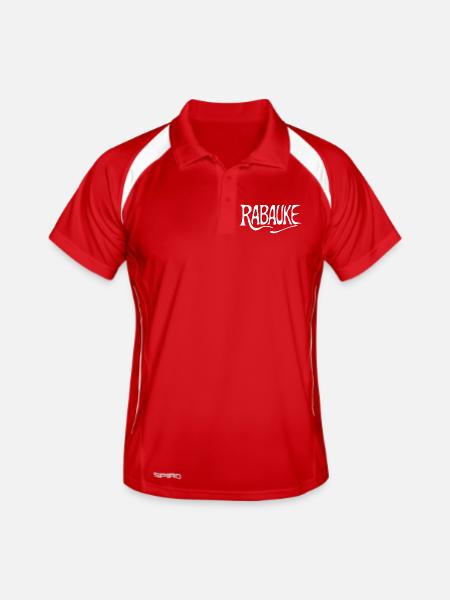 Loubard - Polo respirant Homme - rouge/blanc - Devant