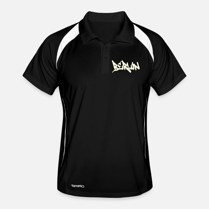 Lettrage marron graffiti de Berlin Polo respirant Homme