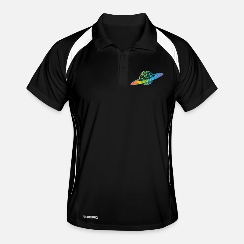 Planète arc-en-ciel Polo respirant Homme