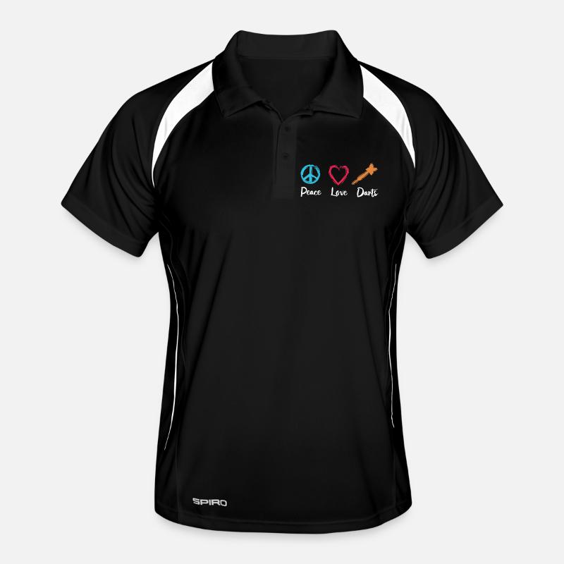 Frieden Liebe Darts Männer Polo atmungsaktiv
