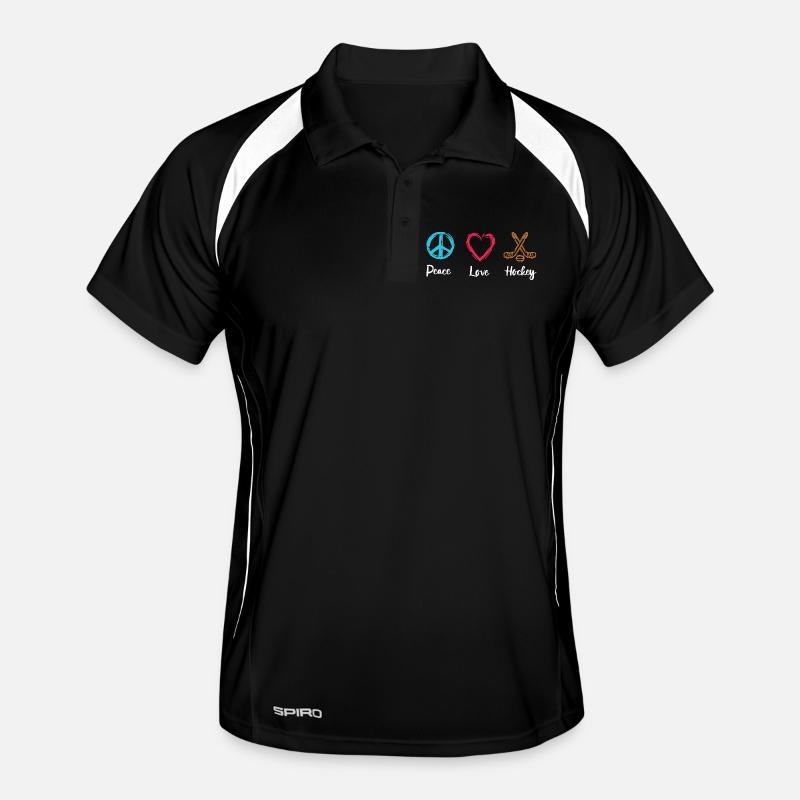 Frieden Liebe Eishockey Männer Polo atmungsaktiv